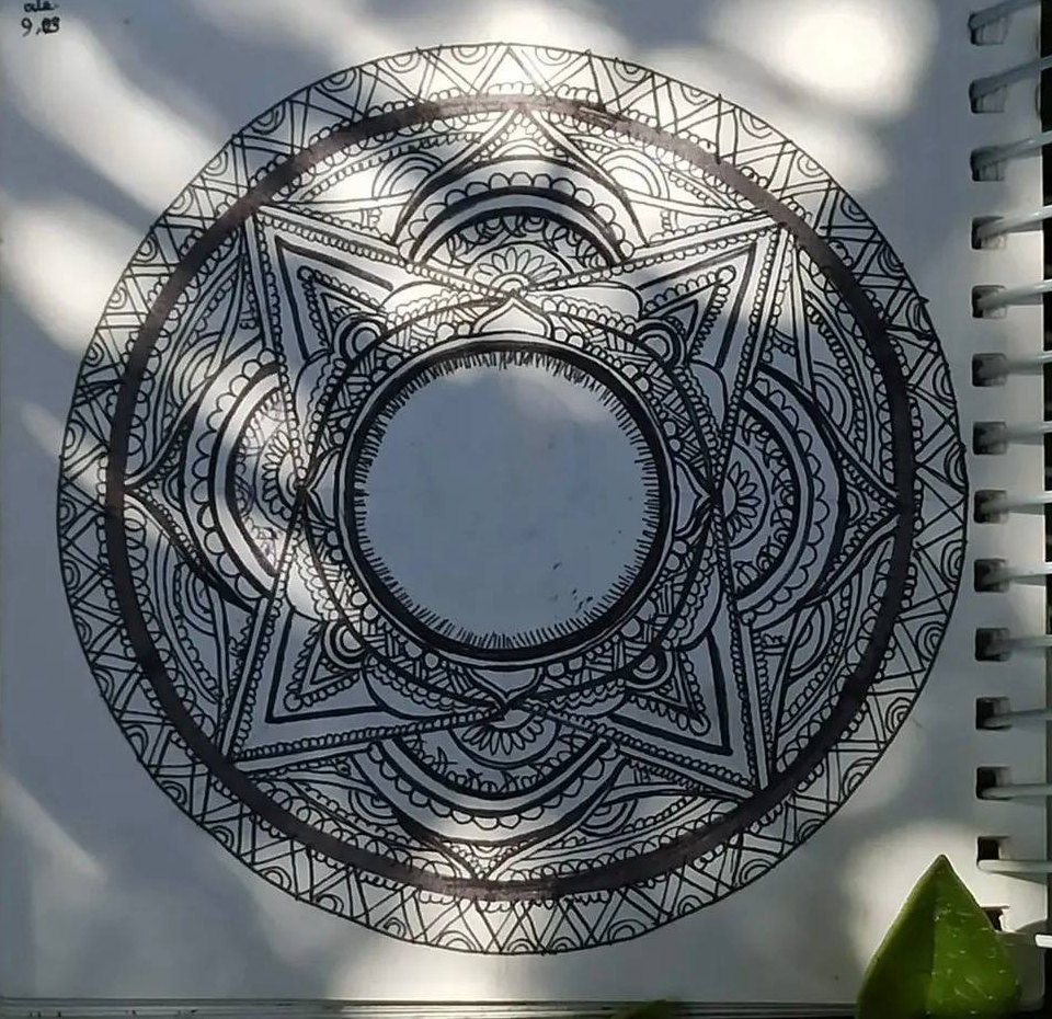 Mandala in a sketchbook